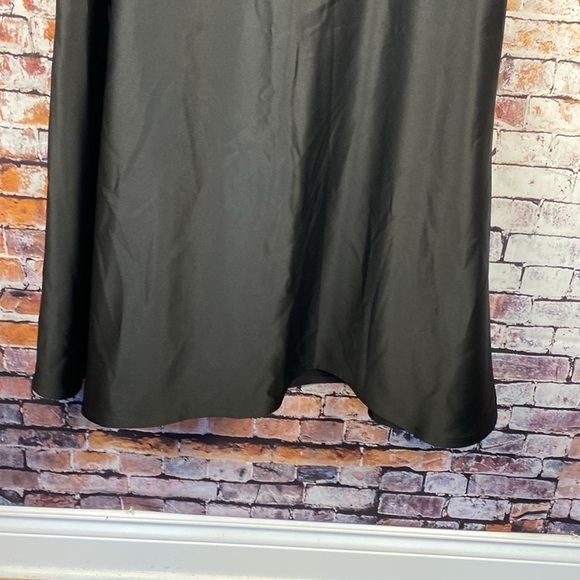 Tadashi Shoji Classic Black Silky Long Maxi Floor Formal Skirt Sz M - Picture 5 of 12